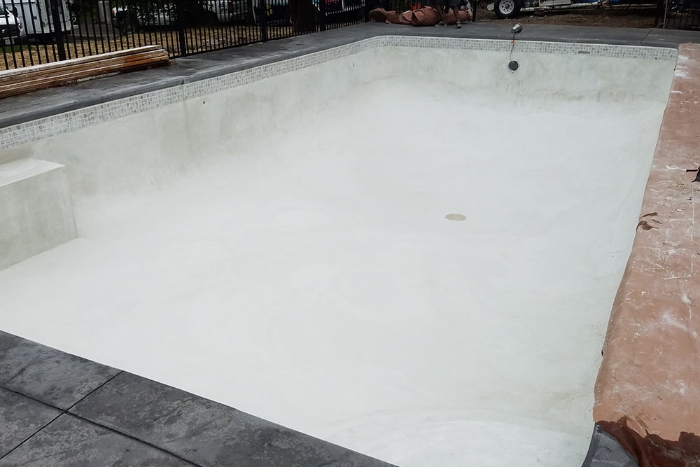 This is a photo of a pool gunite resurfacing project in Avon, CT.